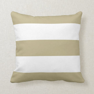 New Tan Beige & White Stripe Couch Kissen Geschenk