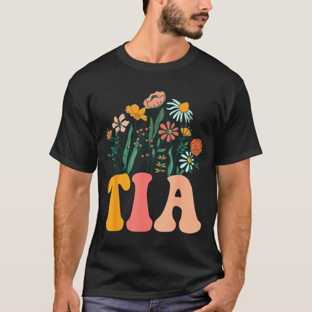 New Tia Wildflower First Birthday &amp; Baby Showe T-Shirt (Vorderseite)