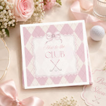 New to the Club Pink Girl Golf Baby Shower Decor