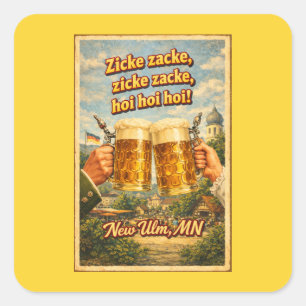 New Ulm MN Deutsches Bier Oktoberfest Aufkleber
