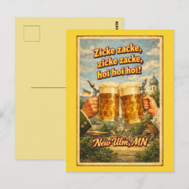 New Ulm MN German Beer Oktoberfest Postcard Postkarte