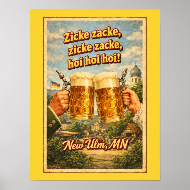  New Ulm MN German Beer Oktoberfest Poster (Vorne)