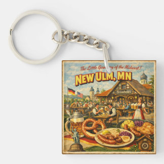 New Ulm MN Minnesota Vintage German Keychain Schlüsselanhänger