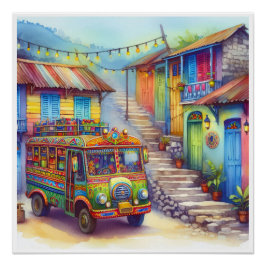 NEW UNIQUE HAITI, Aruba, Antigua Poster