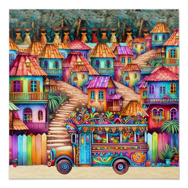 NEW Unique HAITI, Aruba, Antigua Poster (Vorderseite)