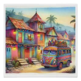 NEW Unique HAITI, Aruba, Antigua Poster