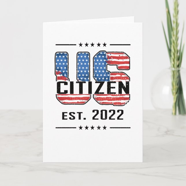New US Citizen 2022 Proud American Citizenship USA Karte (Vorderseite)