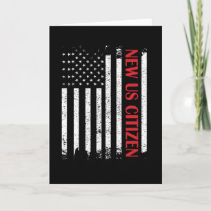 New US Citizen USA Proud New American Citizenship Karte