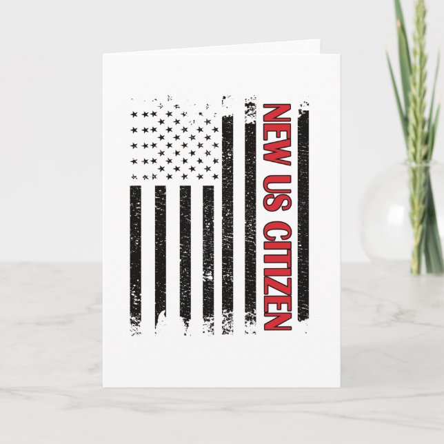 New US Citizen USA Proud New American Citizenship Karte (Vorderseite)