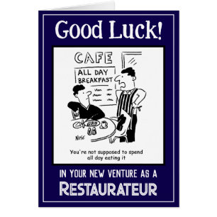 New Venture als Restaurant. Viel Glück-Card