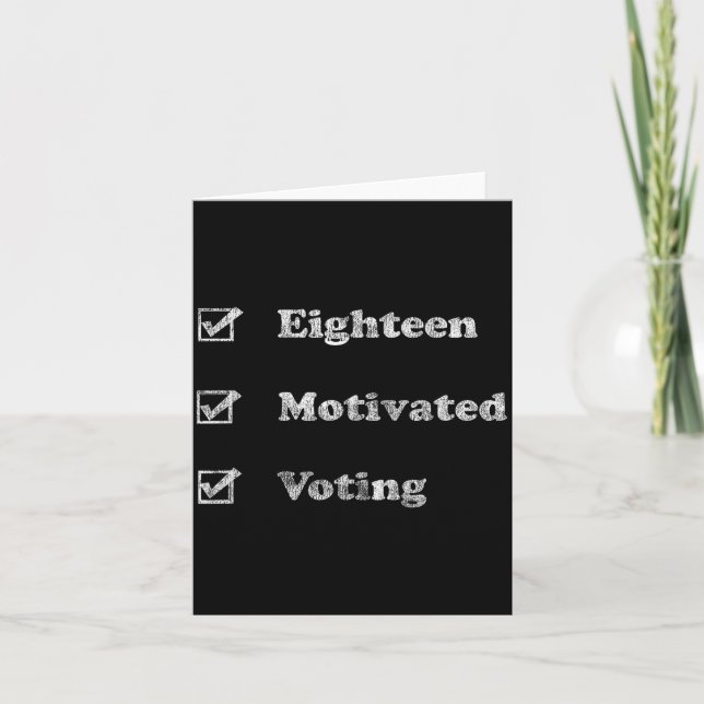 New Voter 18 Year Old Vote Them Out  Karte (Vorderseite)