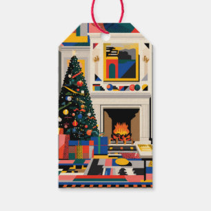 New Wave 1980er Pop Art Weihnachtstag Geschenkanhänger