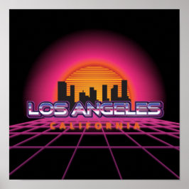 New Wave Retro Los Angeles Poster