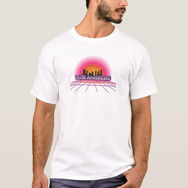 New Wave Retro Los Angeles T-Shirt (Vorderseite)