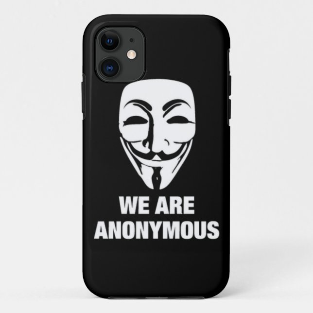 【New!!】WE ARE ANONYMOUS★iPhone Case (Rückseite)