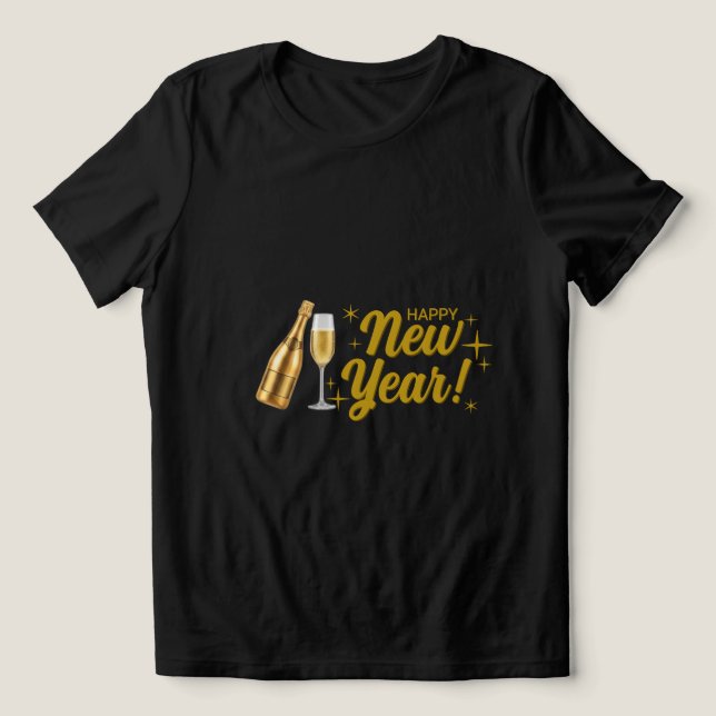  🍾 New year 2026 Champagne Celebration T-Shirt Tri-Blend Shirt (Design Vorderseite)