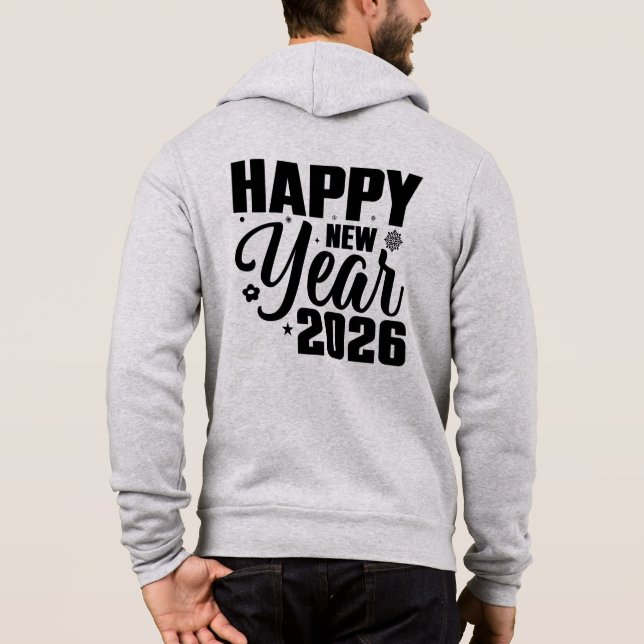 New Year 2026 Festive Greeting Design-65159 Hoodie (Rückseite)