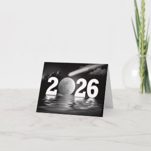 New Year 2026 Full Moon Business Vielen Dank Karte