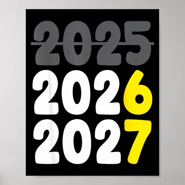 New Year 2026 Funny Six Seven 67 Meme Gen Alpha Sl Poster (Vorne)