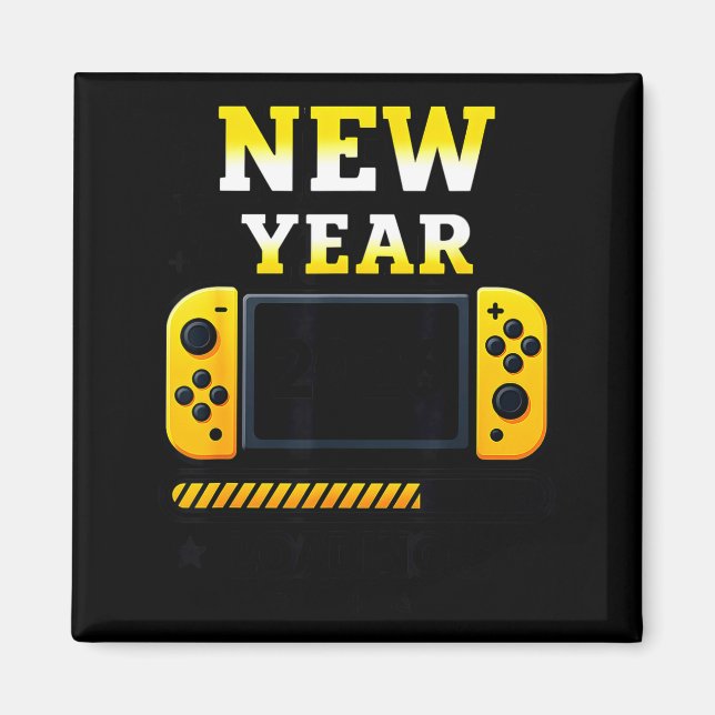 New Year 2026 Loading Gaming Controller New Years  Magnet (Vorne)