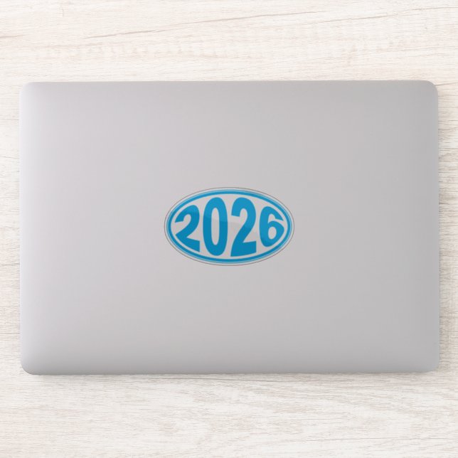 New Year 2026 Oval Sticker (Computer)