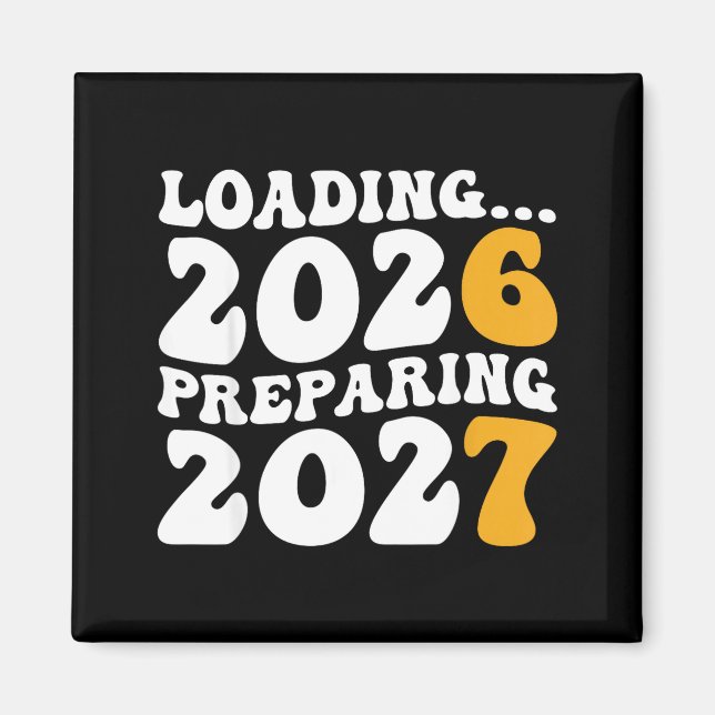 New Year 2026 Shirt Funny 67 Meme Six Seven  Magnet (Vorne)