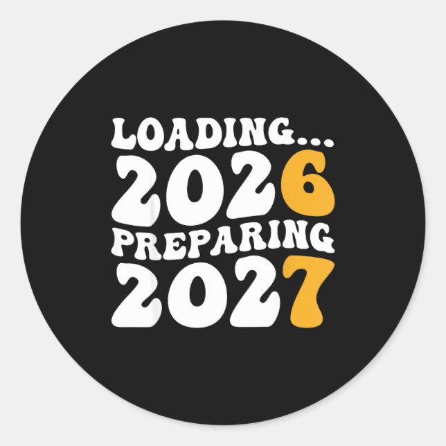 New Year 2026 Shirt Funny 67 Meme Six Seven  Runder Aufkleber (Vorderseite)