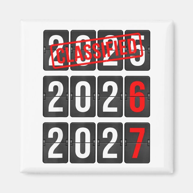 New Year 67 Six Seven Countdown New Year 2026 2027 Magnet (Vorne)