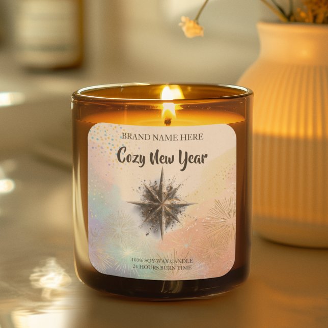 New Year Candle Sticker – Warm & Cozy Design (Von Creator hochgeladen)