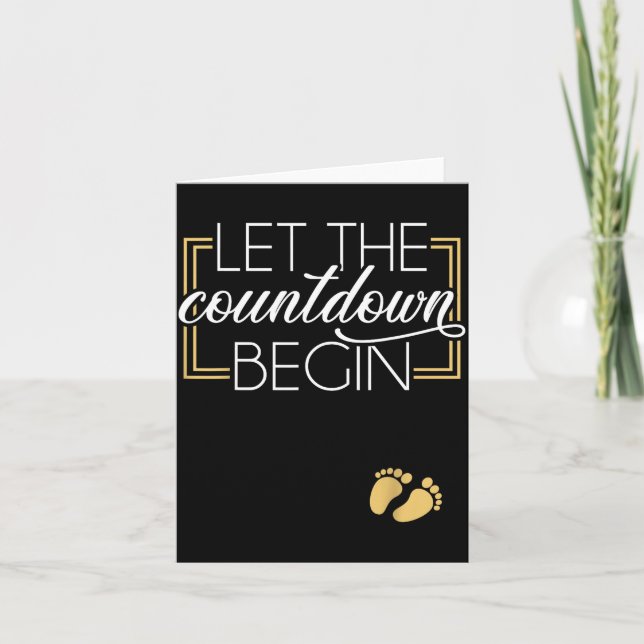 New Year Christmas Pregnancy Announcement Countdow Karte (Vorderseite)