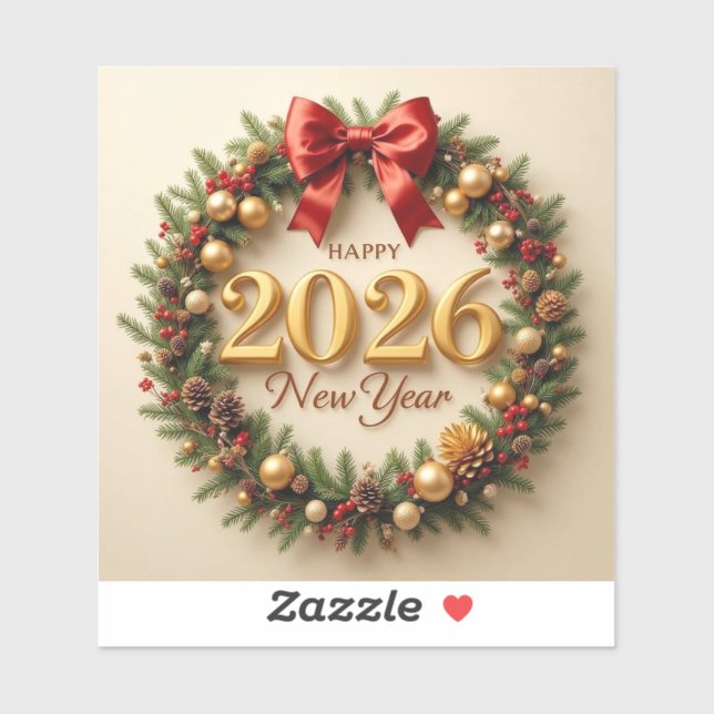 New Year Countdown Celebration Sticker (Blatt)