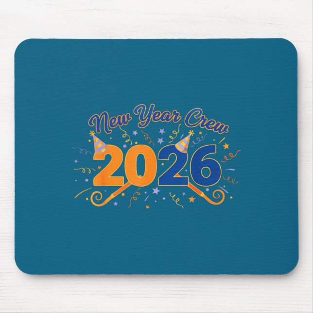 New Year Crew 2026 Fireworks Celebration  Mousepad (Vorne)