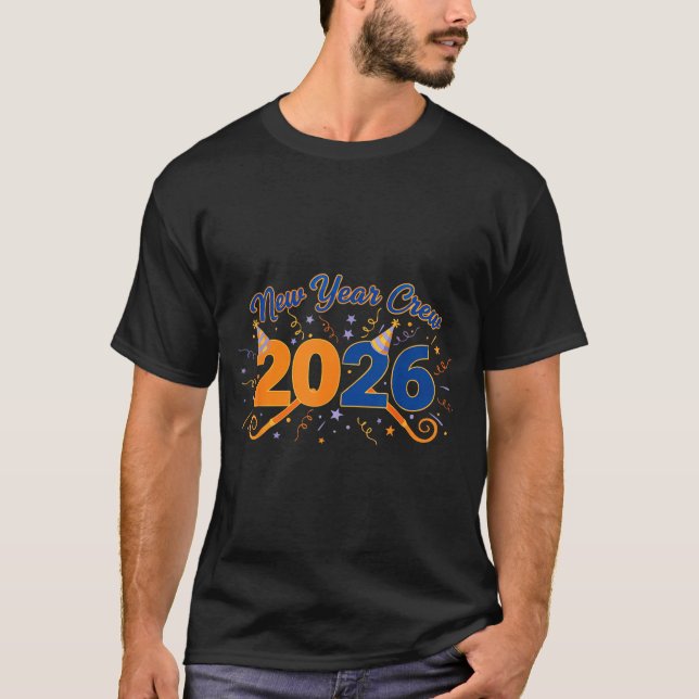 New Year Crew 2026 Fireworks Celebration  T-Shirt (Vorderseite)
