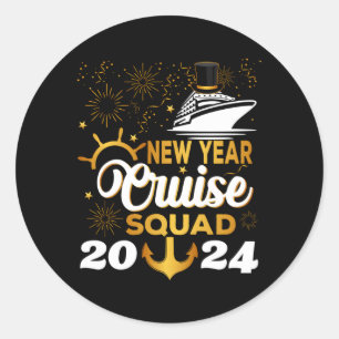 New Year Cruise 2024 Nye Py Familienurlaub Runder Aufkleber