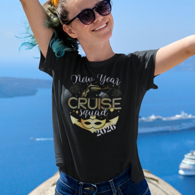 New Year Cruise Squad Gold Custom Tri-Blend Shirt (Von Creator hochgeladen)