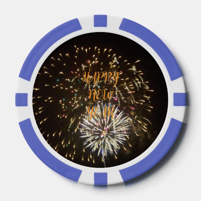 New Year Eve Party Decoration / Favor - Fireworks Pokerchips (Vorderseite)
