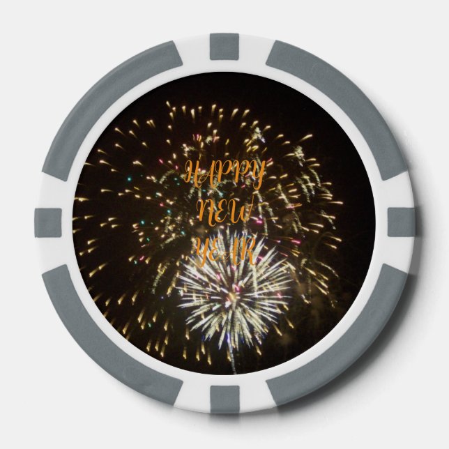 New Year Eve Party Decoration / Favor - Fireworks Pokerchips (Vorderseite)