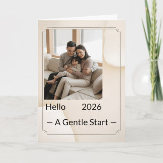 New Year Family Photo Card Feiertagskarte