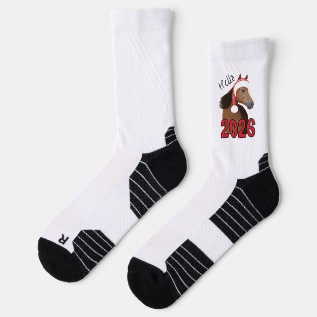 New Year horse Socken (Links)
