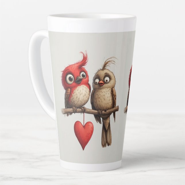 New Year, Love, Birds Milchtasse (Linke Ecke)