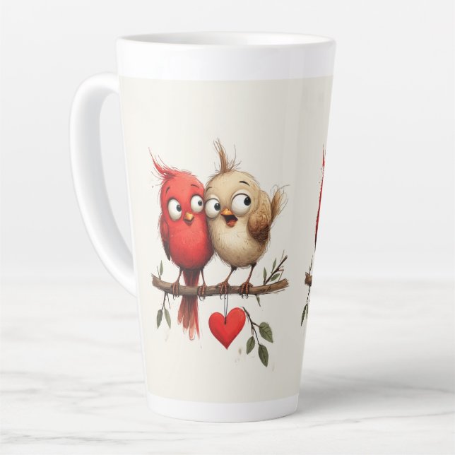 New Year, Love, Birds Milchtasse (Linke Ecke)