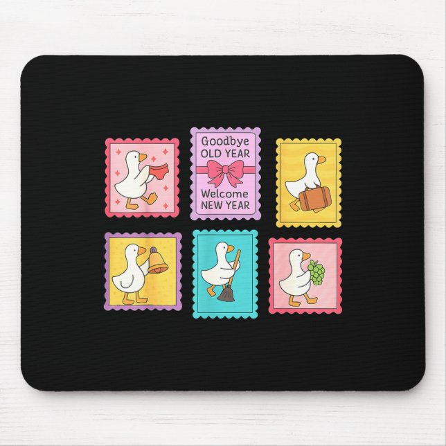 New Year Matching Welcome New Year Midnight Funny  Mousepad (Vorne)