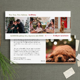 New Year New Address Holiday Foto Moving Card Feiertagskarte