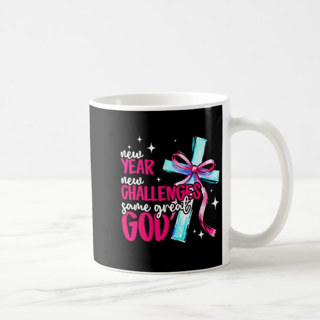 New Year New Challenges Sam Great God Christian Ne Kaffeetasse (Rechts)