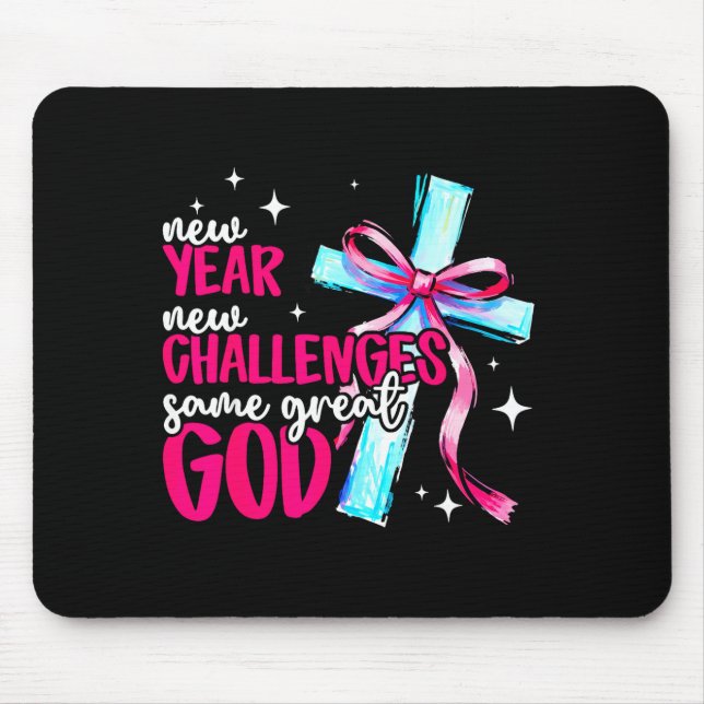 New Year New Challenges Sam Great God Christian Ne Mousepad (Vorne)