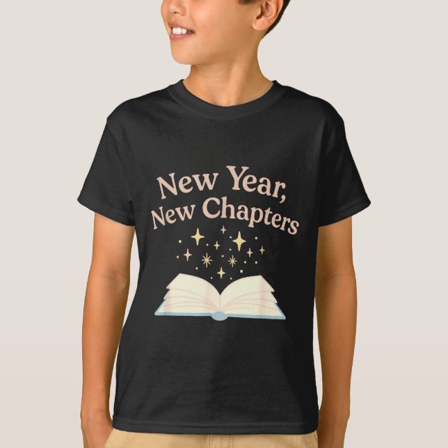 New Year New Chapters Cozy Reading For Book Lovers T-Shirt (Vorderseite)