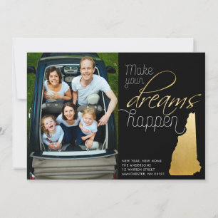 New Year New Home New Hampshire Feiertagskarte