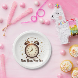 New Year New Me Plates Pappteller