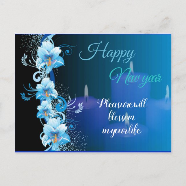 New year Postcard Feiertagspostkarte (Vorderseite)