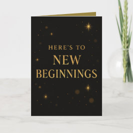 New Year Reflection Card – Black and Gold Design Karte